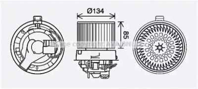 AVA QUALITY COOLING rt8633 -  Электродвигатель, вентиляция салона